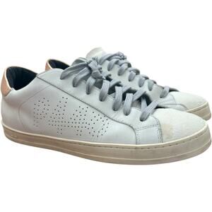 P448 John White Rose Gold Leather Suede Sneaker Size 42